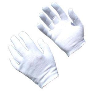 ProTool White Cotton Gloves (12 Pack), a pair of white cotton gloves with a soft, comfortable fit, perfect for light protection and handling tasks.