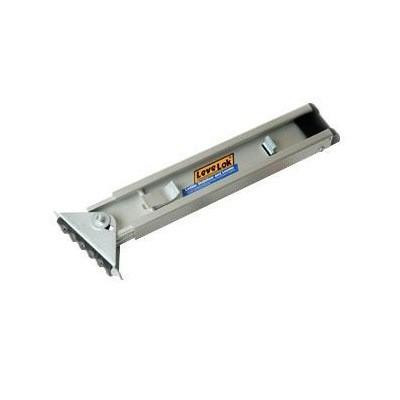 J.Racenstein Ladder Levelers Quick Connect LeveLok, silver metal ladder leveling tool with quick connect feature.