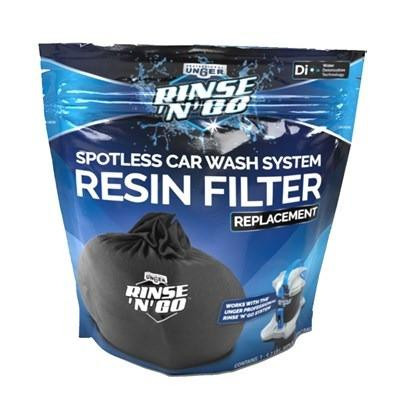 Unger Rinse & Go System Resin Unger, resealable bag containing resin filter for splashless car wash system.