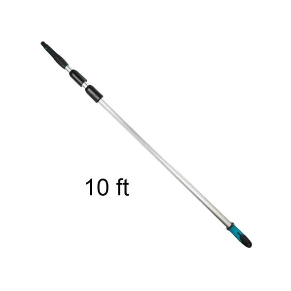 Moerman Telescopic Pole, extendable 10 ft lightweight aluminum pole with ergonomic handle for gardening and cleaning tasks.
