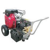 PressurePro 5.5 g 3500psi HP Cold V-Belt Drive Skid, industrial pressure washer with a red engine and metal spray gun