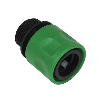 Unger nLite HydroPwr Outlet Female Qck Connect, green and black watering connector for garden hoses.