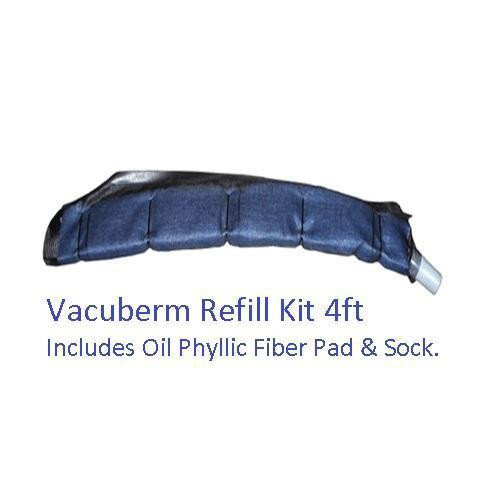 J.Racenstein Vacuberm Refill Kit 4ft, image showing a blue vacuum cleaner refill pad with oil phyllic fiber pad and sock.