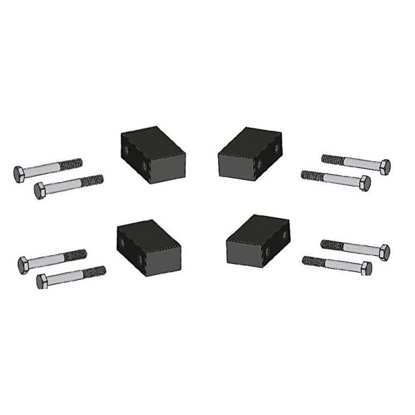 J.Racenstein Bracket StandOff for Extenda-Leg Leveler, components for mounting including black brackets and screws.