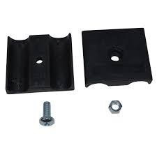 J.Racenstein Replacement Clamp ST-53&54, image shows two black replacement clamps along with a bolt and nut for secure fitting.