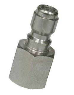 J.Racenstein Plug 1/4 FPT Steel 3500psi Hansen, a metal steel plug with a 1/4 FPT connection for high-pressure applications.