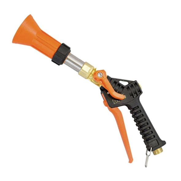 J.Racenstein Udor Turbo Gun 8in, a handheld high-pressure cleaning gun with an orange spray nozzle and black handle.