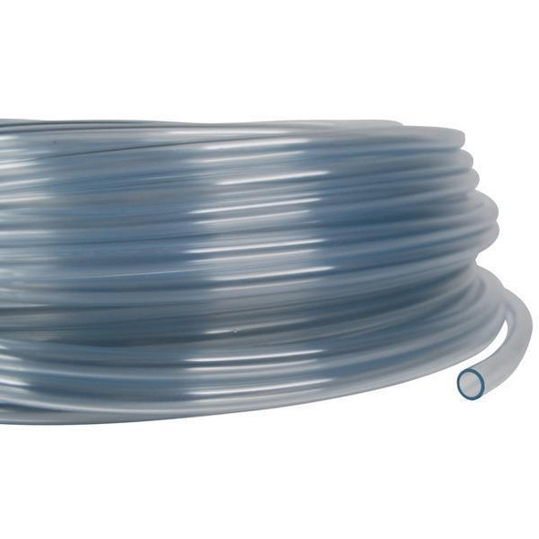 J.Racenstein Clear PVC Chem line 1/4in ID, 100ft length, flexible transparent tubing for chemical transfer or laboratory use.