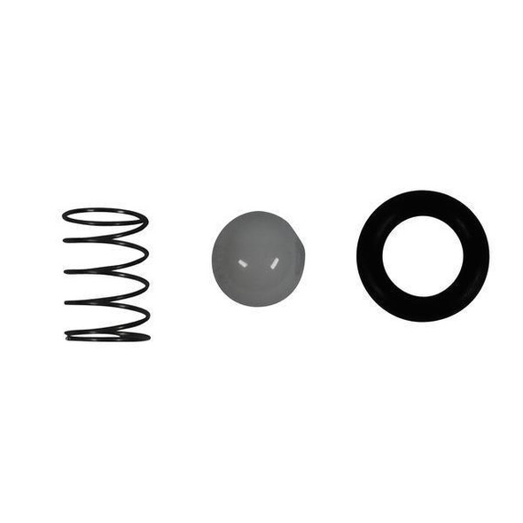 J.Racenstein Injector Repair Kit (Acid), automotive injector repair kit components including a spring, a grey rubber gasket, and a black rubber ring on a white background.