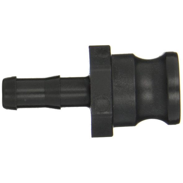 ProTool Coupler QC Male to 1/2 Barb, black plastic quick connect coupler with male end for garden hoses or pneumatic tools.