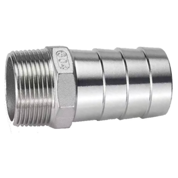 Hose Barb SS 1in MPT to 1-14in Barb 32mm