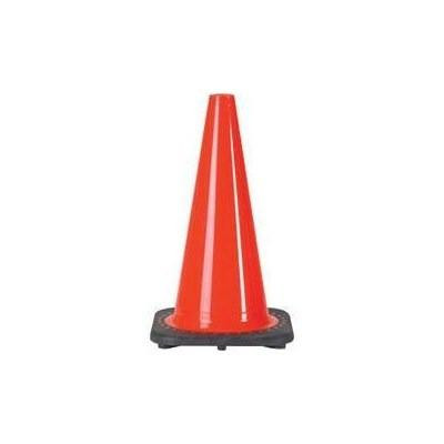 ProTool Safety Cone 18in Orange, image of an orange traffic safety cone with a black base.