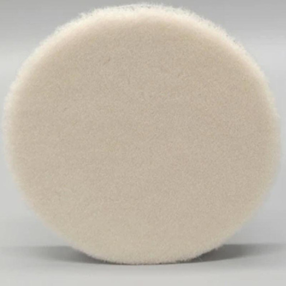 ProTool Felt Polishing Pad 5in, round white polishing pad for surface finishing and polishing tasks.