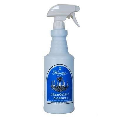 ProTool Chandelier Cleaner Qt, a spray bottle with a trigger spray nozzle and a blue label for cleaning chandeliers.