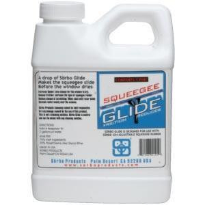 Sorbo Squeegee Glide Pt, a white plastic container of squeegee glide solution with a handle and label indicating product details.