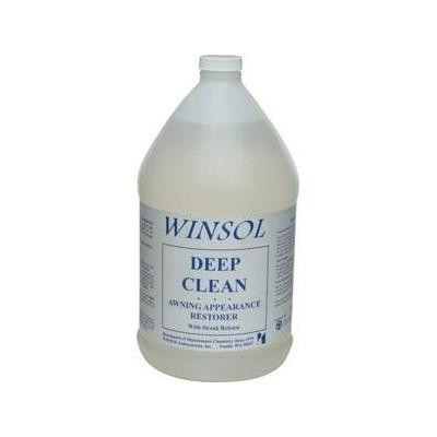 Winsol Deep Clean, a white plastic bottle with a blue label containing the product name and details.