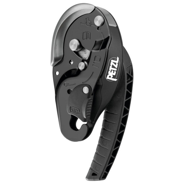 Petzl Descender ID S 7/16in Black Petzl, climbing and rappelling device for safety and outdoor activities.