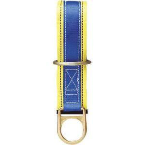 J.Racenstein Tie off 2 Metal Rings 08ft length, a close-up of a durable, adjustable dog collar with two metal rings for secure tie-off, featuring bright yellow and blue straps.