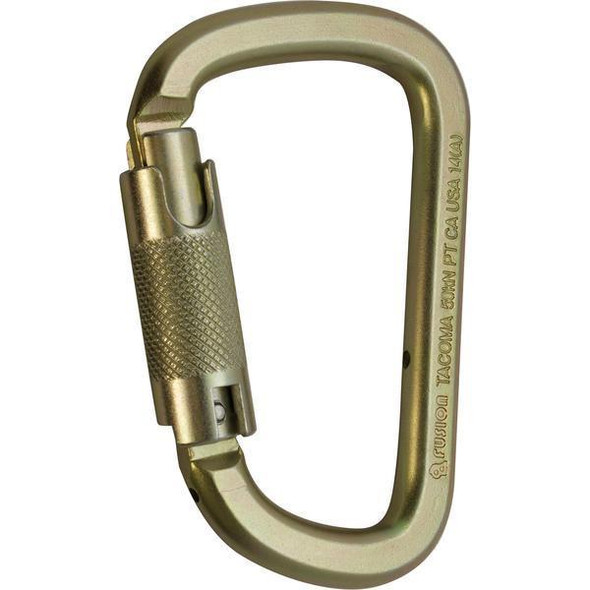 J.Racenstein Carabiner AutoLock Steel Modified D, sturdy metal carabiner with locking mechanism for secure attachment.