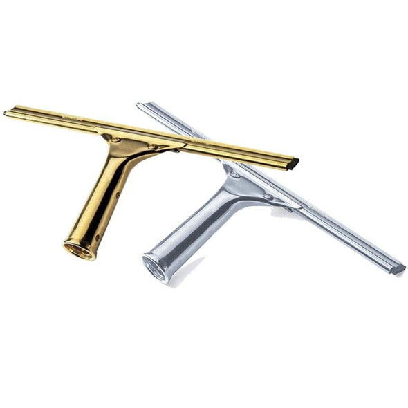 Ettore Classic Squeegees, stylish gold and silver squeegees designed for window cleaning.