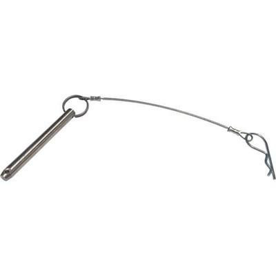 J.Racenstein Pin for Rig Long MIO, metal pin with a wire loop and a cylindrical handle for fishing or rigging purposes.