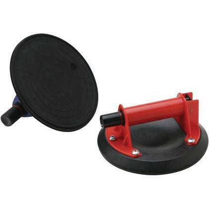 J.Racenstein Suction Cup Heavy Duty 08in All-Vac, heavy-duty suction cup with red handle and black rubber base for secure adhesion and lifting.