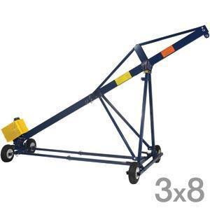 J.Racenstein Roof Rig 3x8 Aluminum MIO, adjustable roof rack with aluminum construction and wheeled base for vehicle transport and installation.