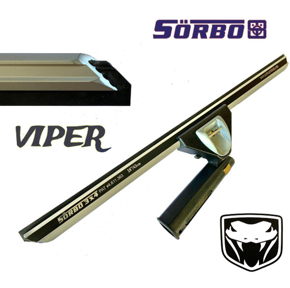 Sorbo Viper Wide Body Squeegee Channel, professional window cleaning tool with wide body design and ergonomic handle.