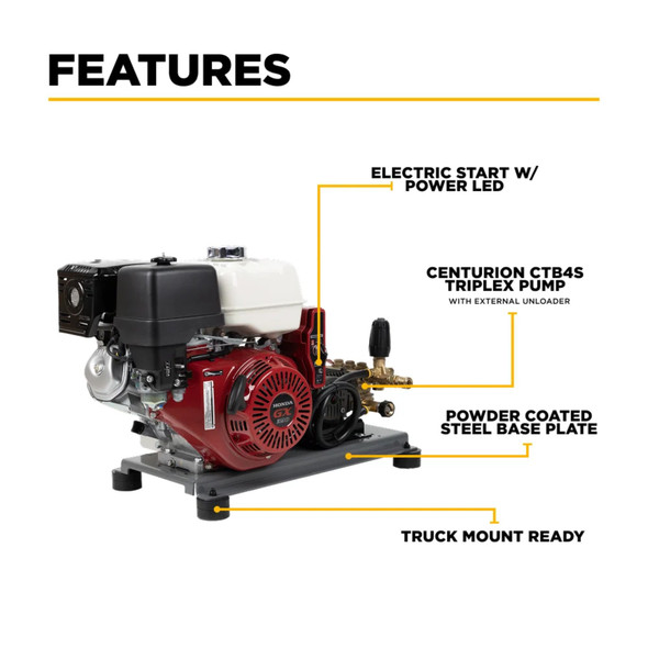 5.5 GPM 3500 PSI Cold Water Gas Pressure Washer