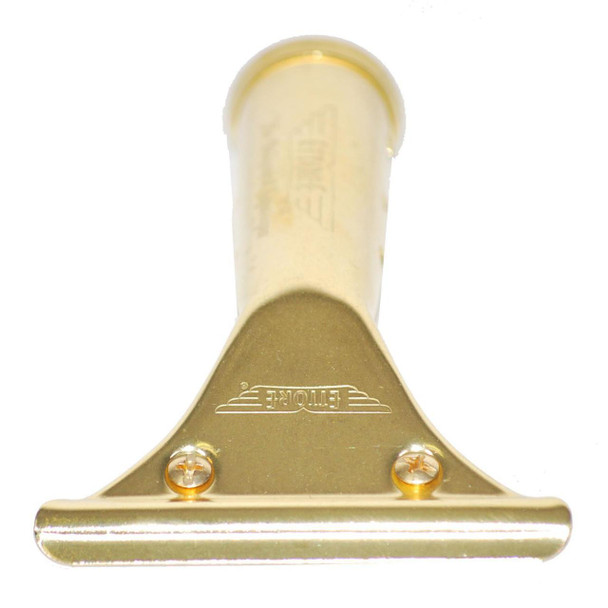 Ettore Handle Master Classic, a brass door handle with a sleek and modern design, featuring a polished gold finish and two visible screws for secure installation.