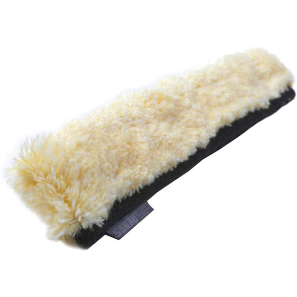 Sorbo Yellow Jacket Sleeve with Brass Snaps, a soft and fluffy yellow sleeve with brass snap fasteners for secure attachment.