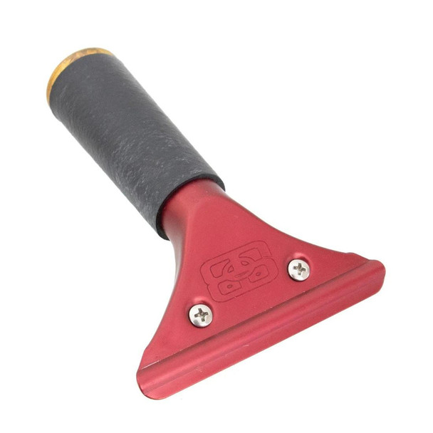 Sorbo Handle Aluminum Red Sorbo, red aluminum handle with black grip and screws for equipment attachment.