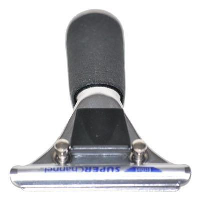 Ettore Handle Super Channel Quick Release Stainless Steel Ettore, a close-up image of a professional skateboard truck with a black handle and silver components.