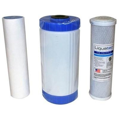ProTool HydroCart Filter Kit Pro, image showing three water filter cartridges in different sizes and designs.