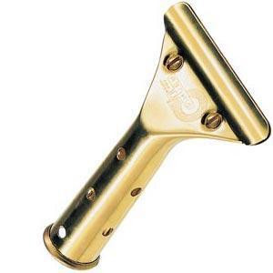 Unger Golden Clip Brass Squeegee Handle, a gold-colored durable and ergonomic squeegee handle designed for window cleaning.
