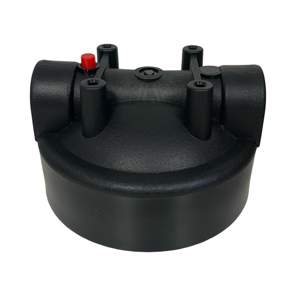 ProTool Filter Housing 4.5in x 20in with Clear Sump, black filter housing with a transparent sump for easy inspection.