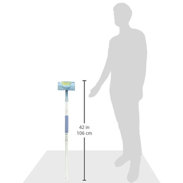 Ettore Window Wand, cleaning tool for windows with extendable handle and squeegee head