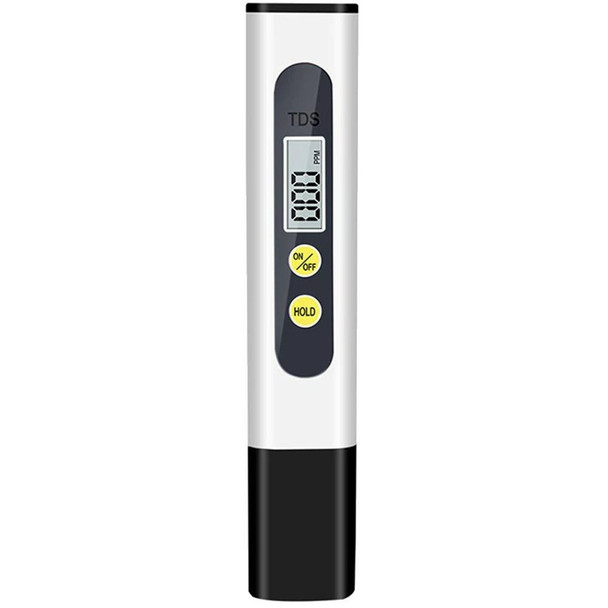 J.Racenstein TDS Handheld Meter TDS-2, portable digital TDS tester with LCD display, on/off and hold buttons for water quality measurement.