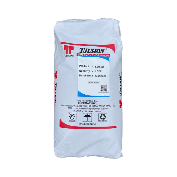 ProTool Resin DI Cubic foot - New Virgin Resin, white bag of thermal exchange resin with labeling and branding details.