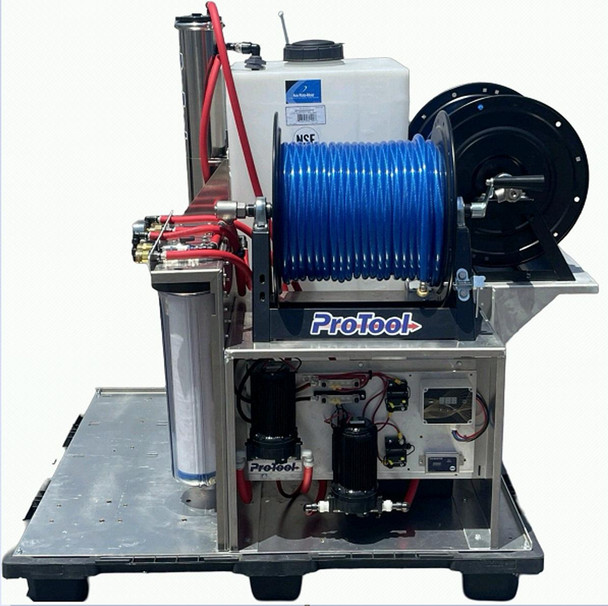 ProTool Pure Water Skid Single User with 2 Reels, industrial water purification and filtration system for professional water treatment.