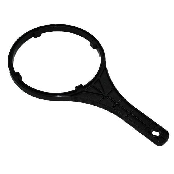 J.Racenstein Wrench for Small Filter Housing, black plastic tool used for loosening and tightening small filter housings.