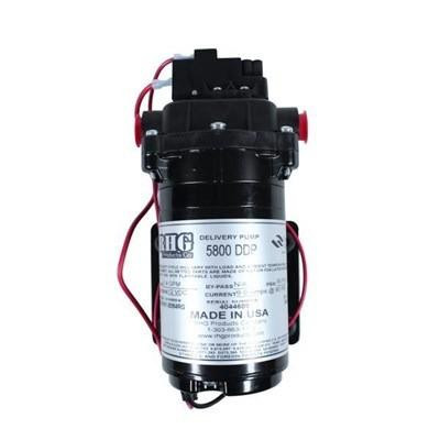 J.Racenstein Pump 90psi 1.0gpm Delivery for WFP RHG, black industrial pump with label and red wiring.