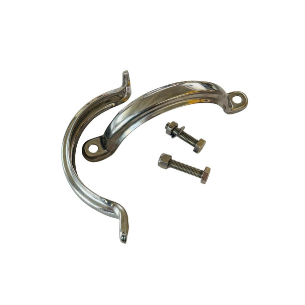 ProTool Clamp complete for SS Housing, stainless steel clamp with two bolts for secure attachment.