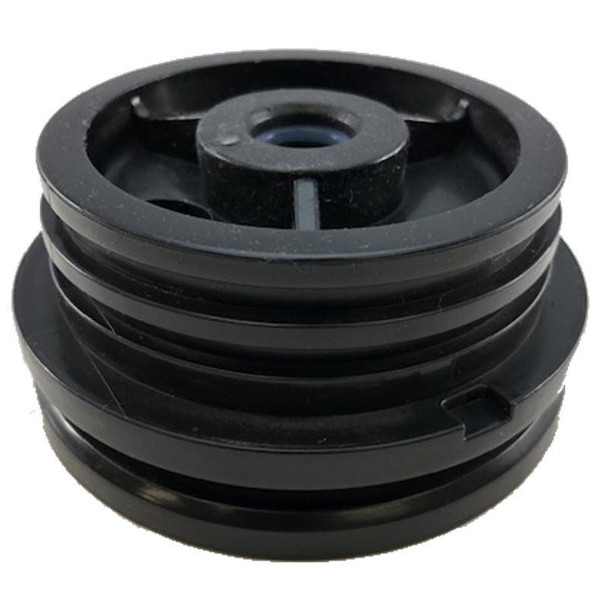 ProTool Housing SS 40in 1/2in in 1/2 out 300psi, black plastic housing with multiple grooves for plumbing applications.