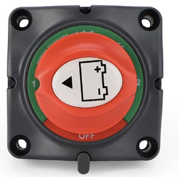 J.Racenstein Switch A-B Power Select, electrical switch with red and white control knob for switching between power sources.