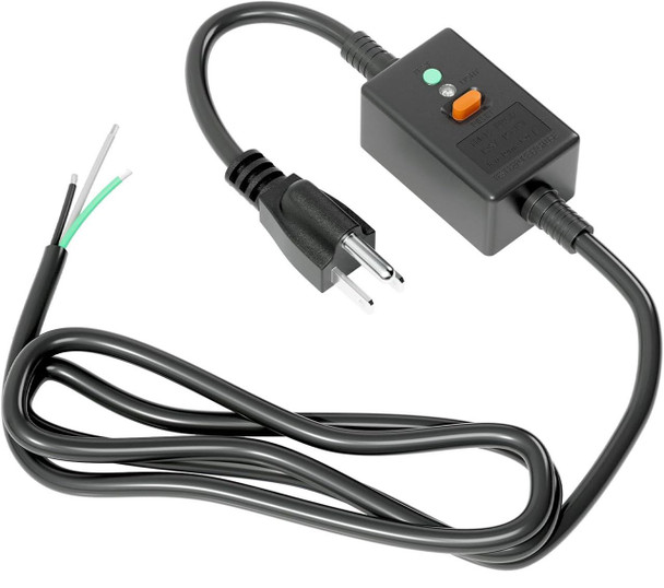 J.Racenstein Power Cable GFCI Square 110V Cart, electrical power cable with GFCI square plug and connector for safety and convenience.