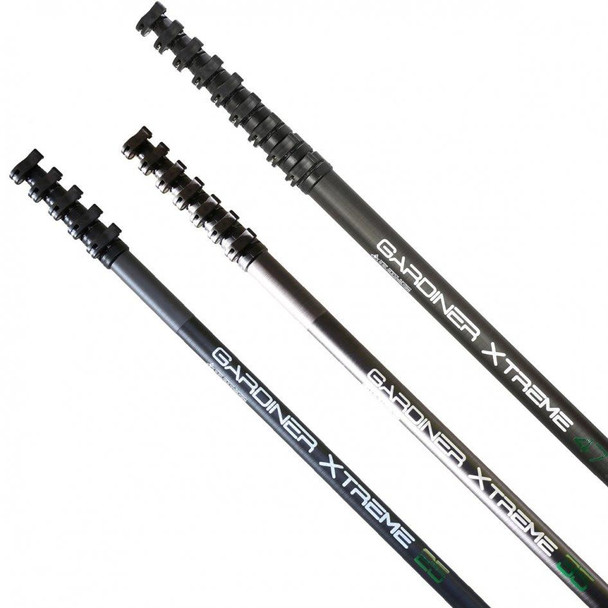 J.Racenstein Gardiner Xtreme 2 section #2 for 47ft, lightweight golf club shafts, black and silver color, durable graphite material.