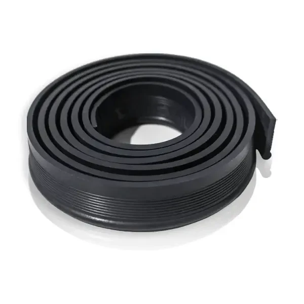 Wagtail Black Squeegee Rubber, coiled black rubber squeegee blade for window cleaning and glass maintenance.