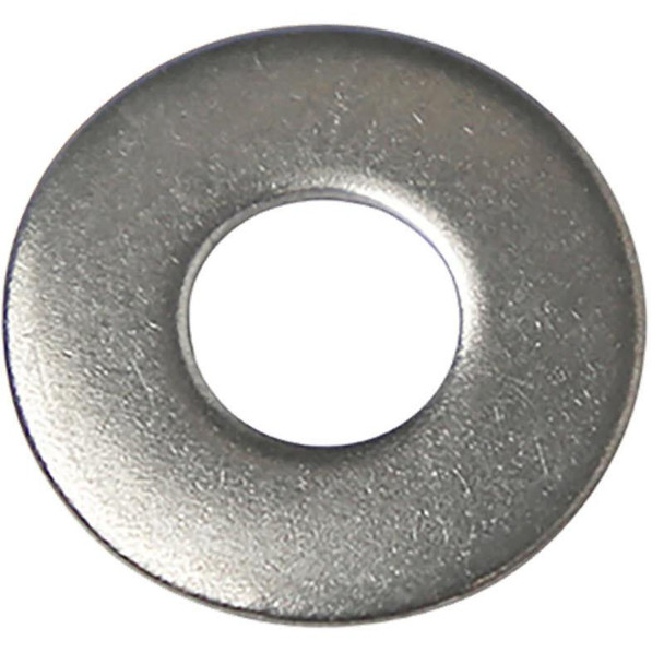 J.Racenstein Washer 1/4 SS, stainless steel flat washer with a central hole for fastening and hardware applications.