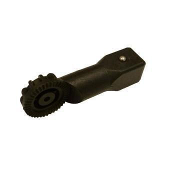 J.Racenstein Gardiner Angle Adaptor Quick-LoQ Standard Top Arm, black plastic and metal angle adaptor with gear and locking mechanism.